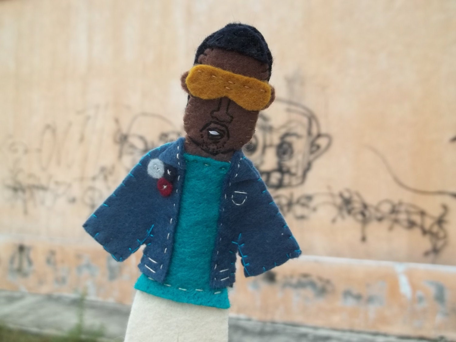 Kanye West Felt Finger Puppet