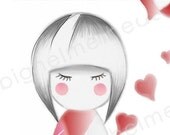 Japan in My Heart -  11x13 art print