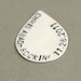 personalized GUITAR PICK. sterling silver. hand stamped. fathers day gift. graduation gift for him.
