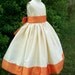Tangerine Silk Flower Girl Dresses Size 8 10 12 or 14