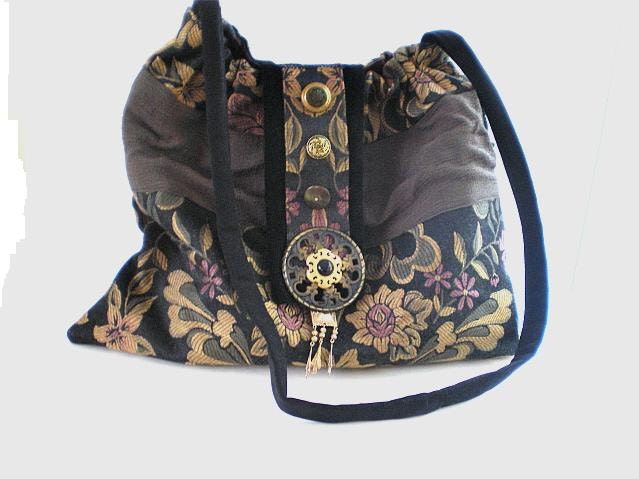 15% COUPON SALE, boho, Hobo, purse, tapestry, slouch bag, tote, hip bag, gypsy, plum, moss green, soft gold, brass