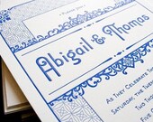 Winthrop Letterpress Wedding Invitation