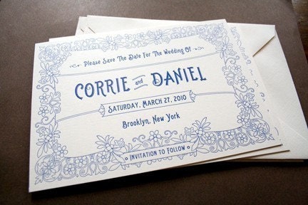 Vintage Postcard Save the Date