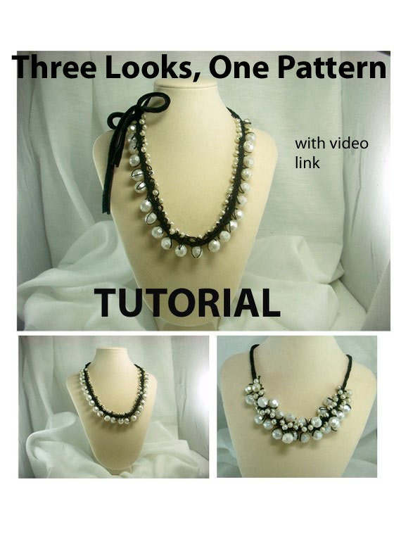 Scrunched Crochet Necklace Tutorial with Video Link