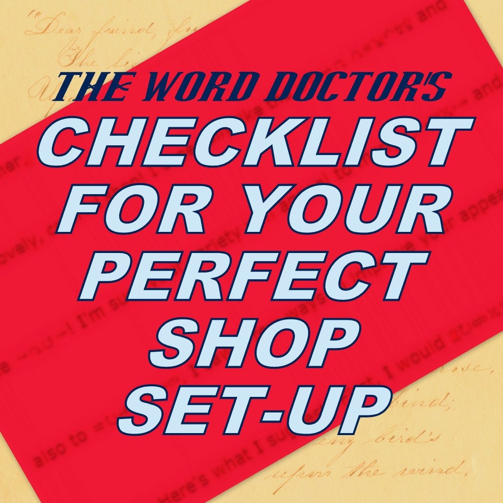 Your Checklist for a Perfect Shop Set-Up, a DIY guide in PDF, ready to ship