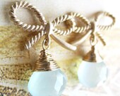 Ginny Earrings - calcite, 16K gold plated (matte finished) over brass, gold filled