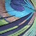 Peacock Feather Painting - Mixed Media Original - Constructed in String