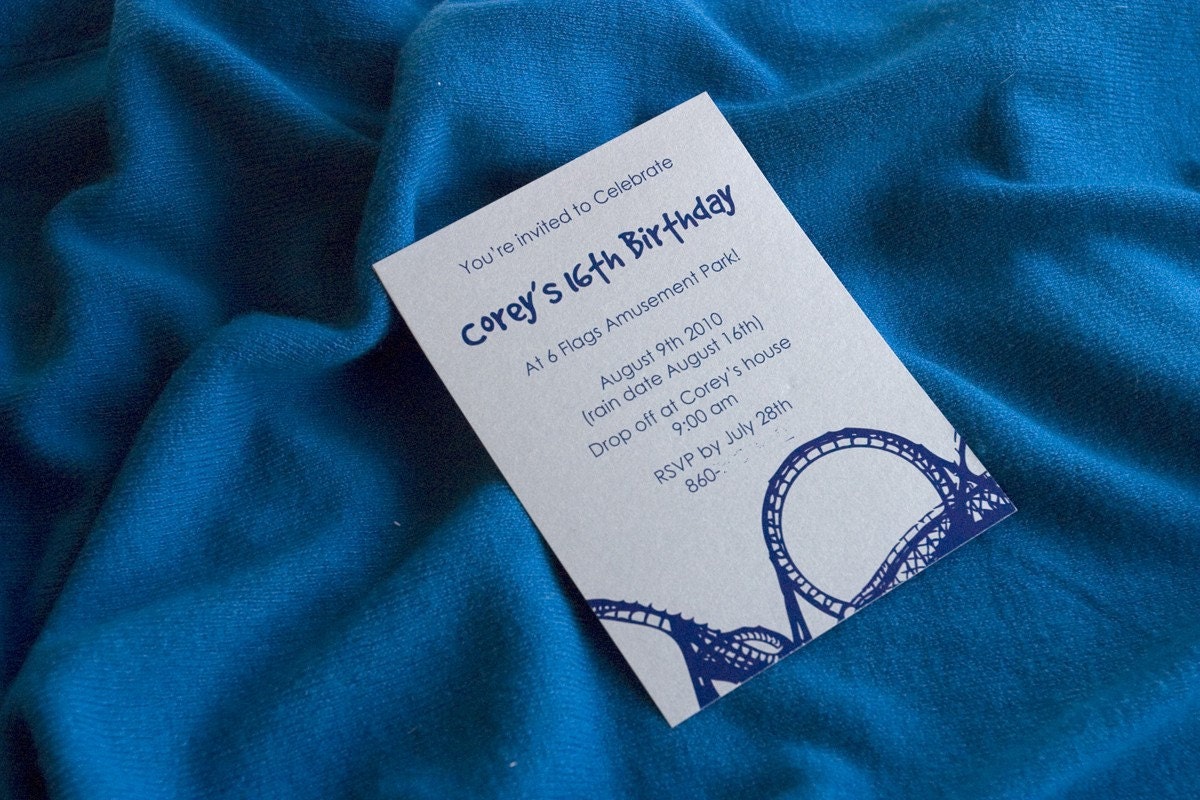 Roller Coaster - Party Invitation
