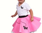 50's Poodle Skirt HOT PINK - TODDLER size 1-2-3