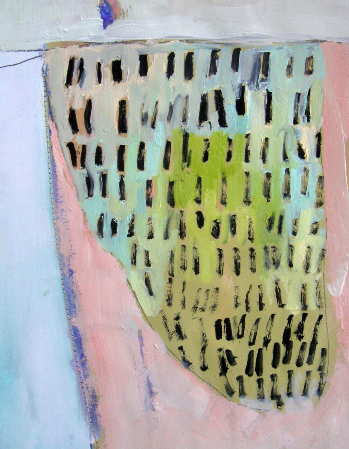 Mountain, Original abstract mixed media on paper