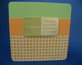 SALE Retro congrats, single many-occasion card and envelope