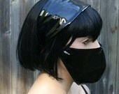 Black Shiny PVC Mask MTCoffinz