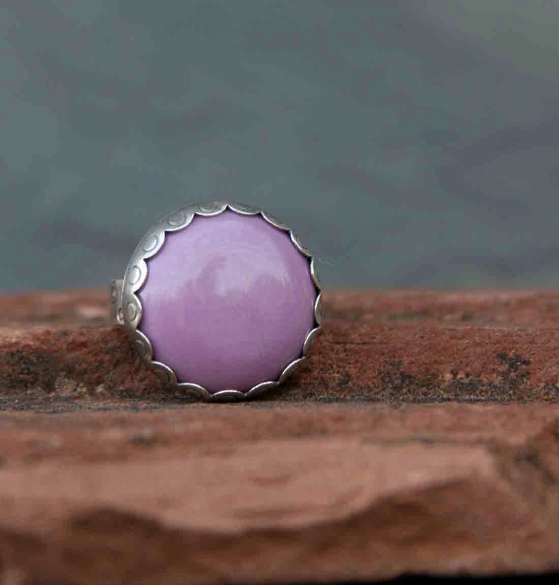 Phosphosiderite and Sterling Silver Ring Size 7