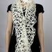 Felted scarf lacey loads of holes decorative white