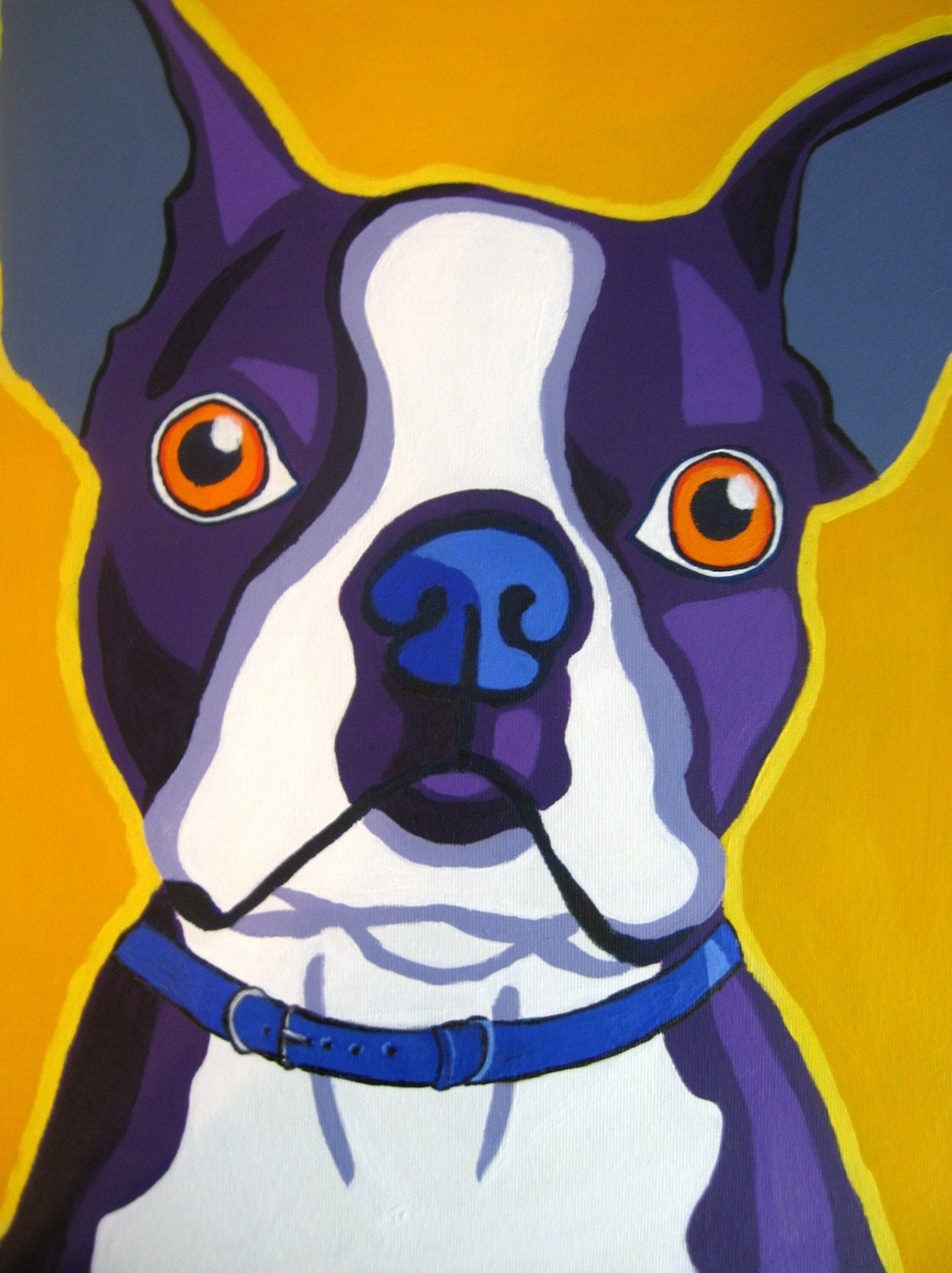 Custom 14x14 Pop Art Dog Portrait Painting