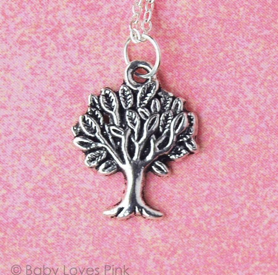 Silver Apple Tree Necklace