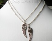 Together We Fly - 2x Silver Couples Necklace