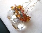 Green Amethyst, Songea Sapphire Earrings-Herbs and Spice