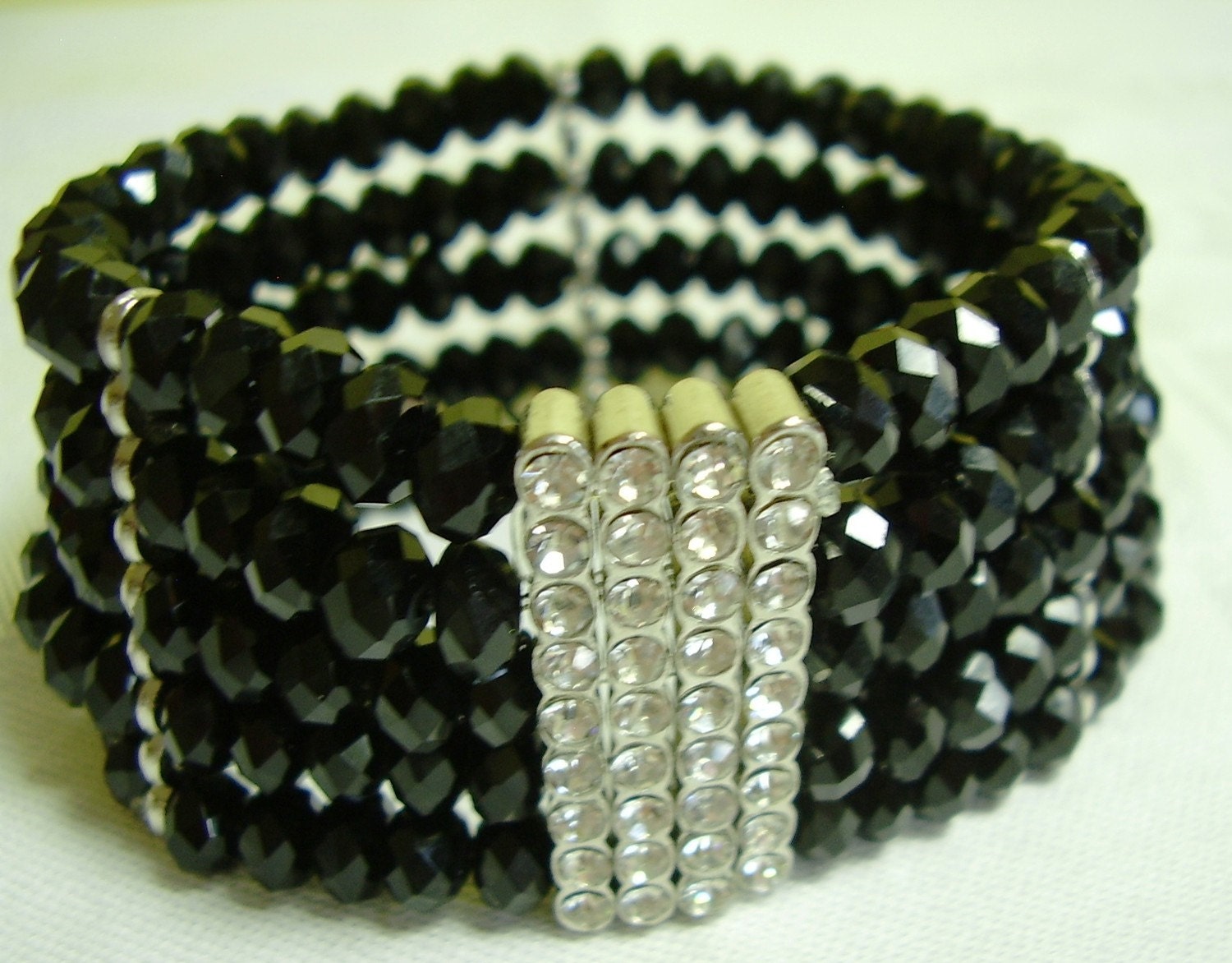 Vintage Black Crystal Bracelet