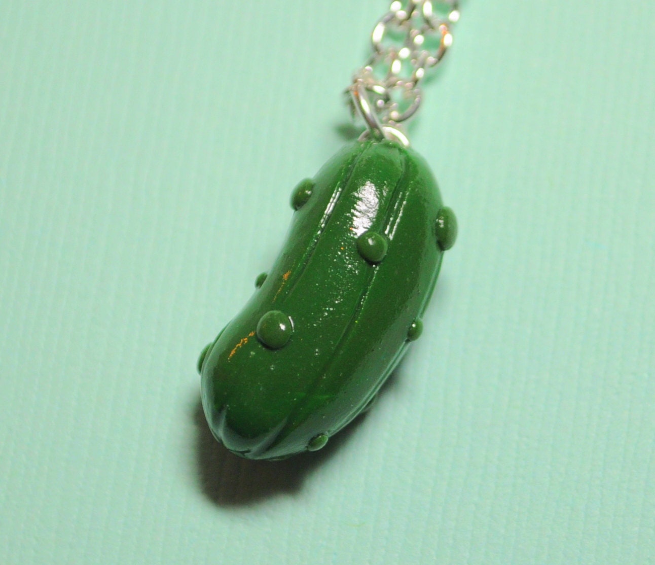 Pickle Charm Necklace