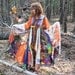 Magical Reconstructed Upcycled Gypsy Fairy Elf Dress Fairy Tale Coat Pixie Patchwork Made to order