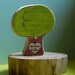 Personalized Wedding Cake Topper Owl Pair and Sweetheart Treer with Custom Colors