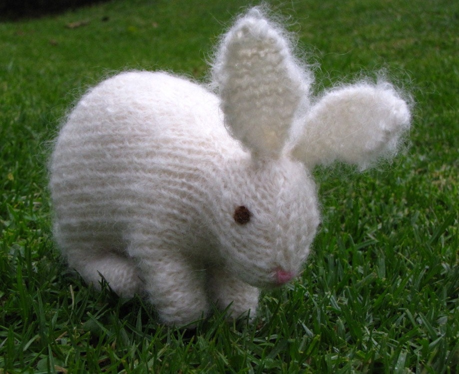 Easter Bunny Rabbit Knitting Pattern, PDF