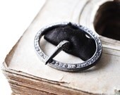Rhinestone Buckle Pot Metal Oval for Crafts Jewelry Assemblage