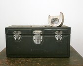 vintage 50s Olive Green Union Utility Chest Tool Box