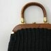 vintage Black Woven Basket Purse