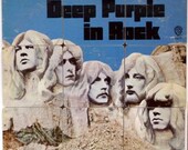 DEEP PURPLE IN Rock Record Album Coasters with Vinyl Record Basket