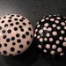 Pink and Black Polka Dot drawer dresser knobs nursery Bedroom kitchen Bathroom Baby shower gift
