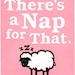 Sleepy Sheep 8x10" Lino Block Print - There's a NAP for That - Pink