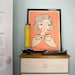screenprinted poster: girl with bow