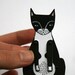 kitty cat moveable paper doll (tuxedo)