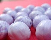 Vintage Baroque Oddly Shaped Swirly Lavender Acrylic Beads From Japan Reclaimed Recycled Rescued