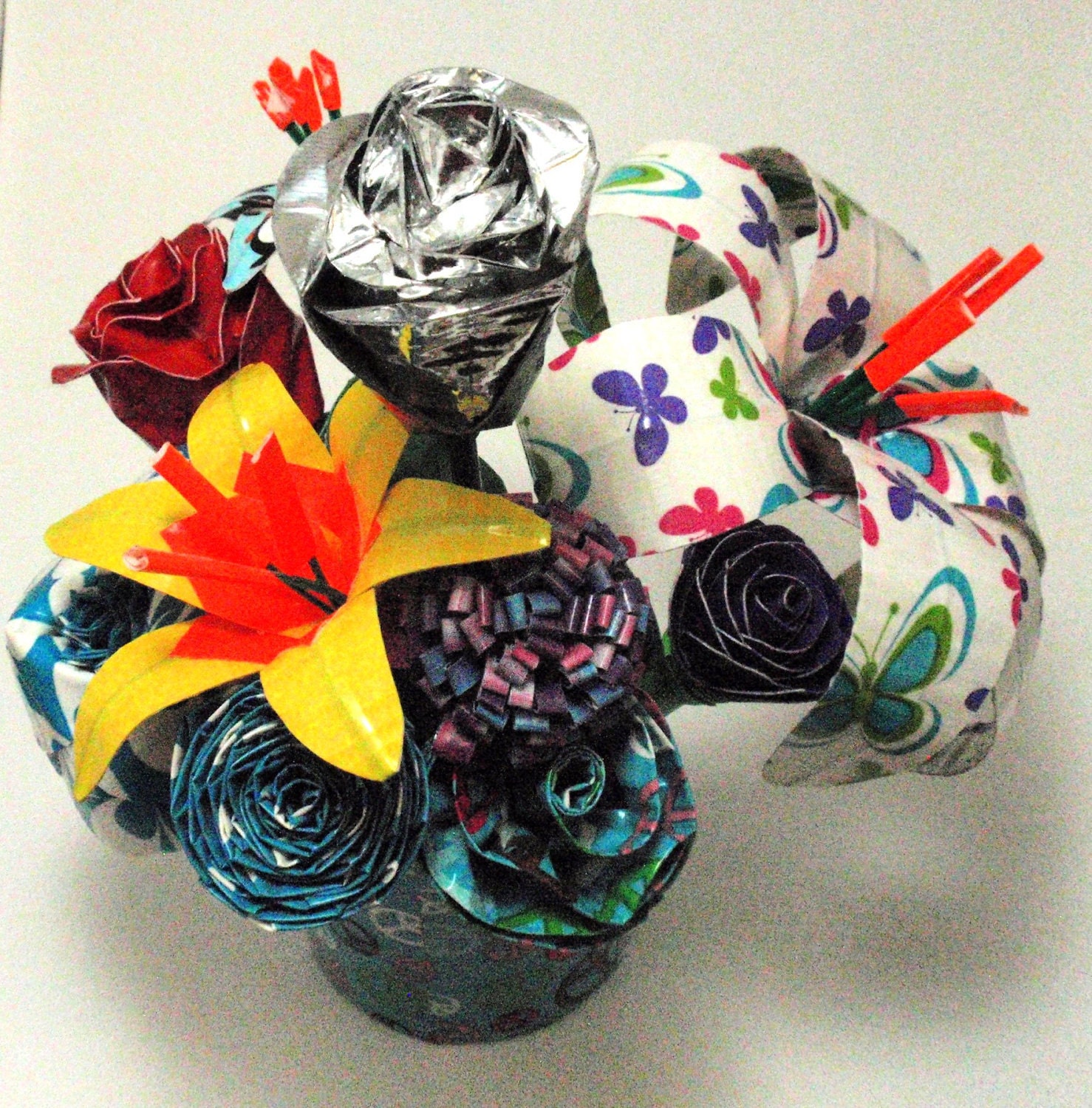 Duck Duct Tape Flowers Bouquets Made to Order Many Types of Flowers and all Kinds of Bouquets Alternative Bridal Brides Maid