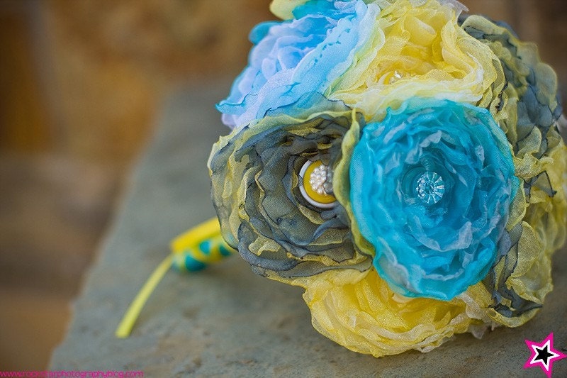 Build Your Own Organza Button Bouquet Set