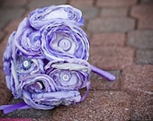 Custom Build Your Own Satin Button Bouquet Bridal Order