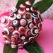 Reserved for Coley7916 - SALE - Chocolate Covered Strawberry Bridal Button Bouquet and Boutonniere