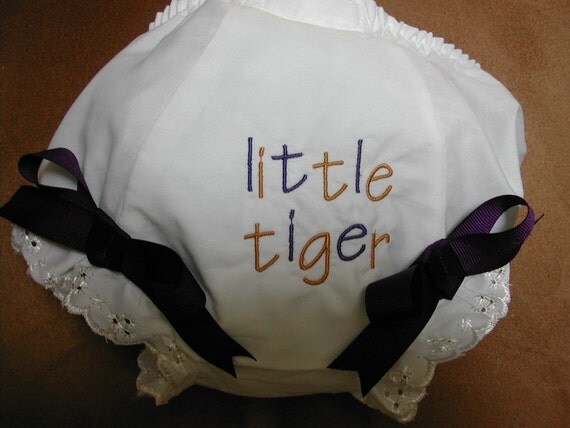 L SU little t iger custom baby bloomers diaper covers