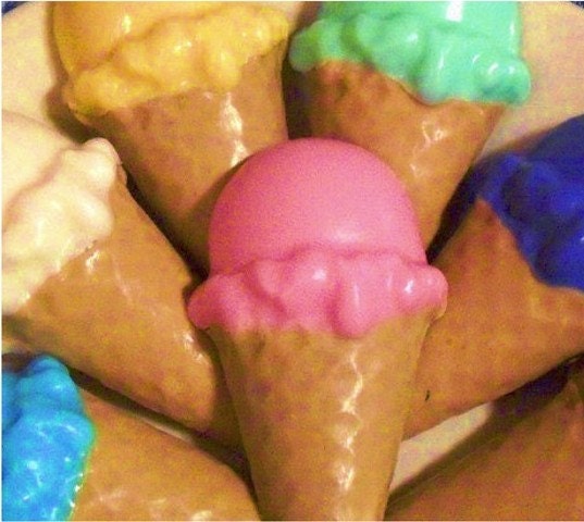 Ice Cream Party Favor Soaps - 10 custom party favors -  baby shower favors - birthday party favors - wedding favors or bridal shower favors