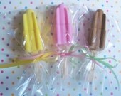 Mini Soapsicle Set - Scented - Chocolate Fudge, Banana Fudge and Strawberry Fudge - children kids