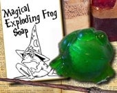 6 EXPLODING FROG soaps with Card Tags Attached - Party Favors, Harry Potter Birthday, Wizard Party Il_170x135