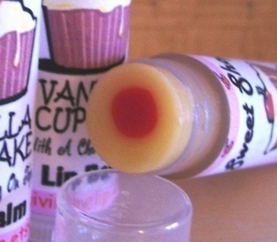 Vanilla Cupcake with a Cherry on top Flavored Lip Balm Il_170x135