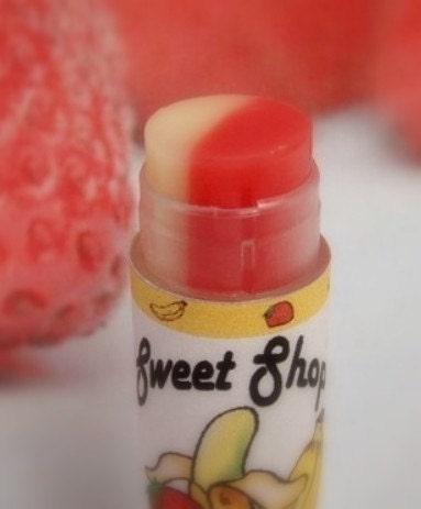 Lip Balm - Strawberry Banana SWIRLED Lip Balm - Handmade - Vegan Il_170x135