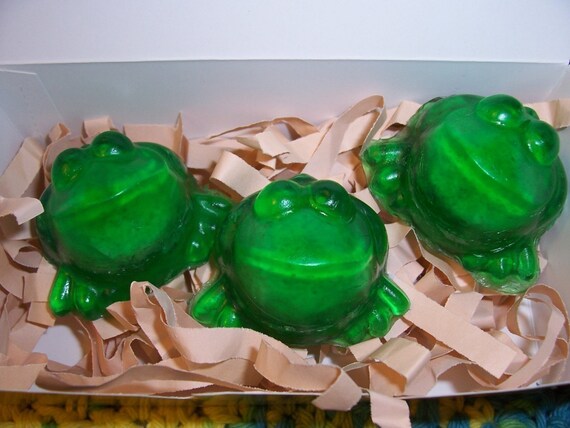 EXPLODING Frog Soaps by Howard's Home(tm) Gift Boxed Set of 3 with product gift tag -- Harry Potter fans - magic lovers - wizards Il_570xn