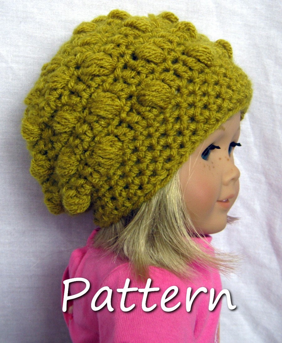 CROCHET PATTERN PDF - Instant Digital Download - Hat for American Girl dolls or Newborn Photography Prop - CaN sell finished pieces