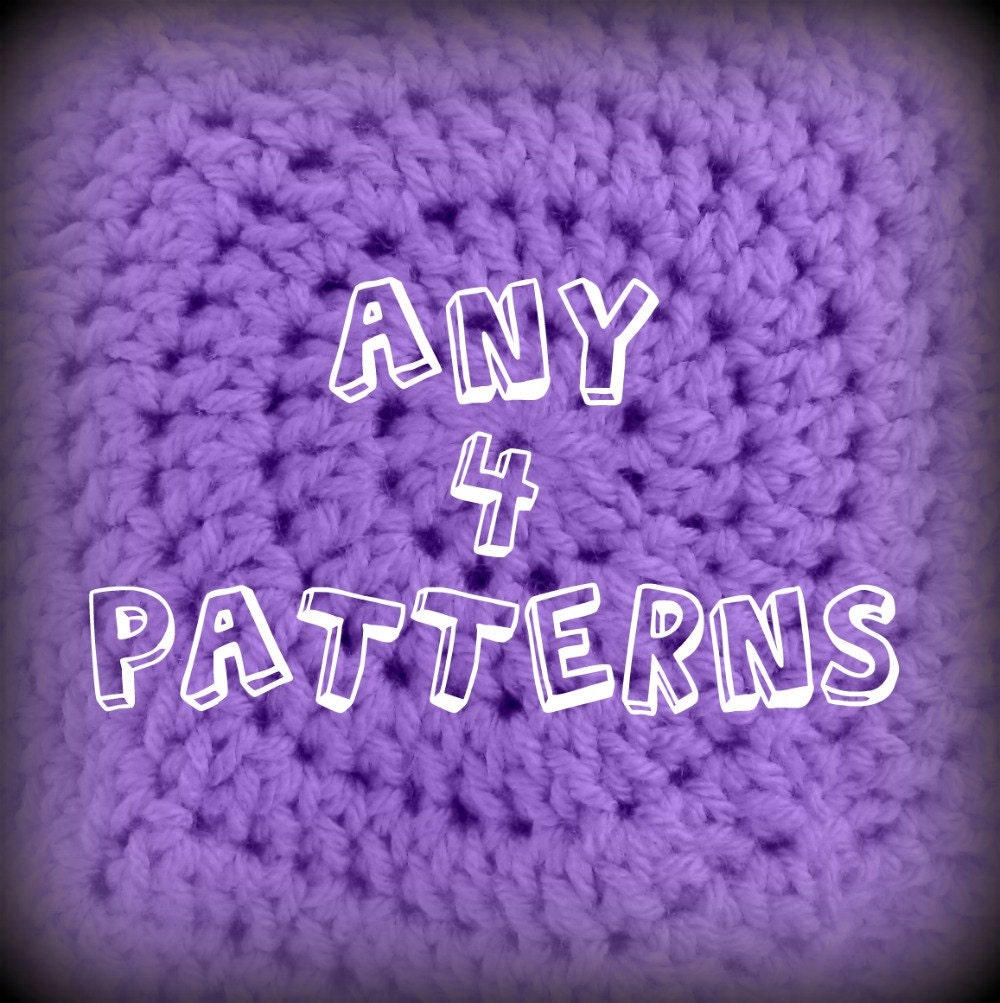 Any 4 crochet patterns from yarnlovertn