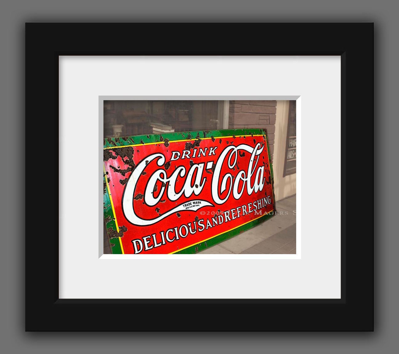 Coca Cola Collectibles -Coke Sign -Mid Century Bar Art -Kitchen Decor -Photography Gift -8x10 Colorado Fine Art Photograph